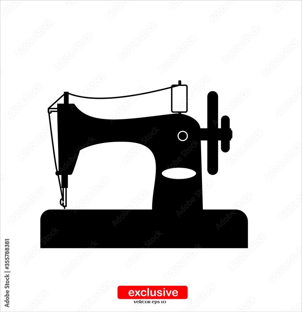 sewing machine icon.Flat design style vector illustration for graphic and web design.