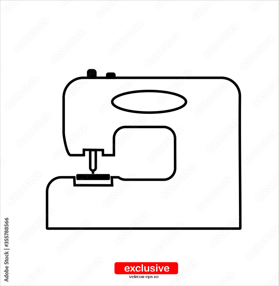 sewing machine icon.Flat design style vector illustration for graphic and web design. sewing machine icon.Flat design style vector illustration for graphic and web design.