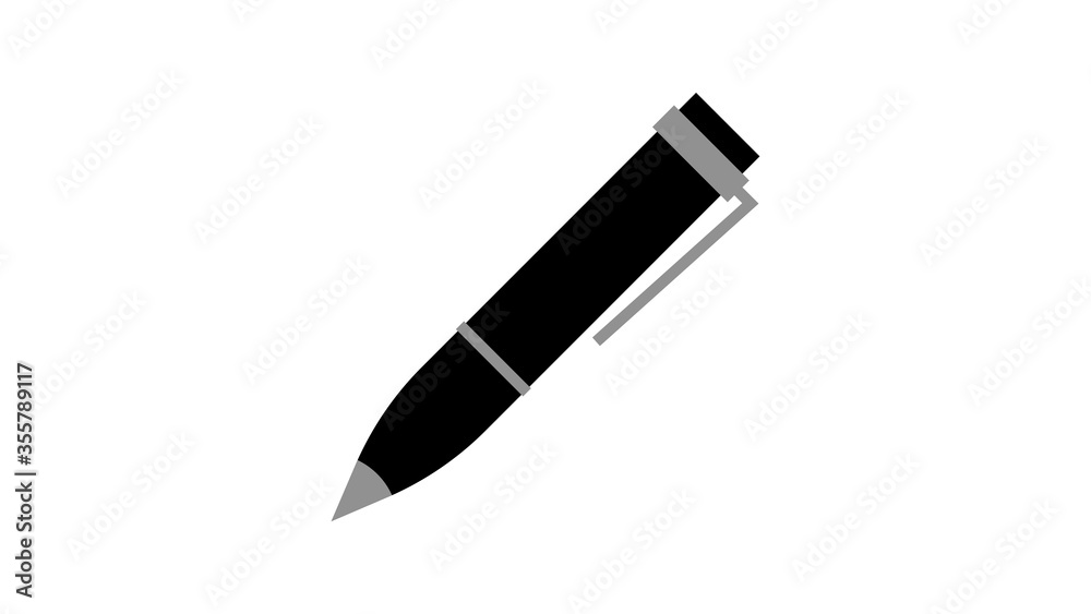 illustration of detailed blue classic ballpoint pen isolated on white background illustration of detailed blue classic ballpoint pen isolated on white background