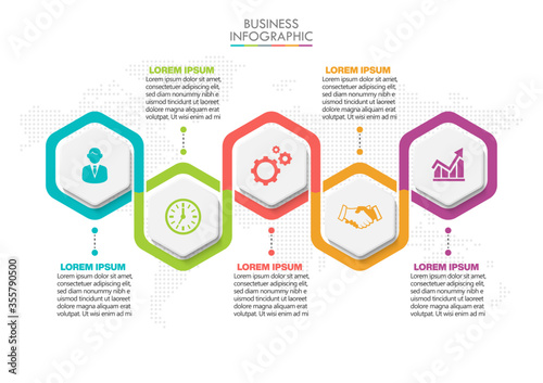 Business data visualization. timeline infographic icons designed for abstract background template milestone element modern diagram process technology digital marketing data presentation chart Vector
