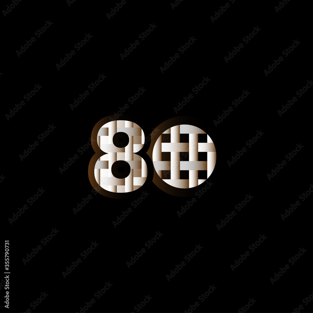 80 Years Anniversary Celebration Elegant Black Number Vector Template Design Illustration 80 Years Anniversary Celebration Elegant Black Number Vector Template Design Illustration
