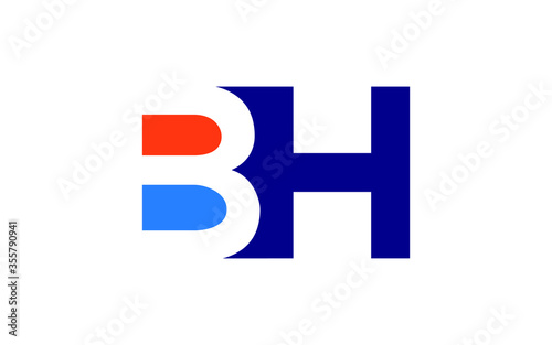 BH or HB Letter Initial Logo Design, Vector Template