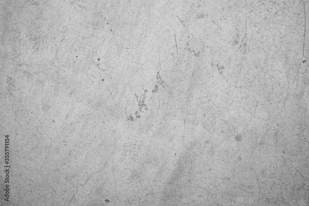 Obraz premium Grey tone cracked and scratched concrete wall texture : Cement background