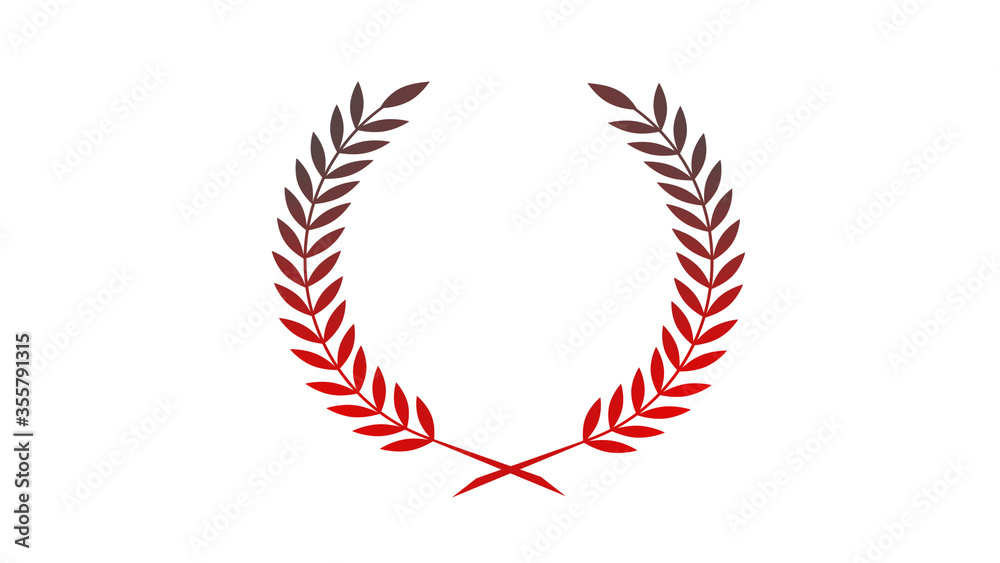 Red gradient white icon,Amazing gray and red wheat icon on white background Red gradient white icon,Amazing gray and red wheat icon on white background