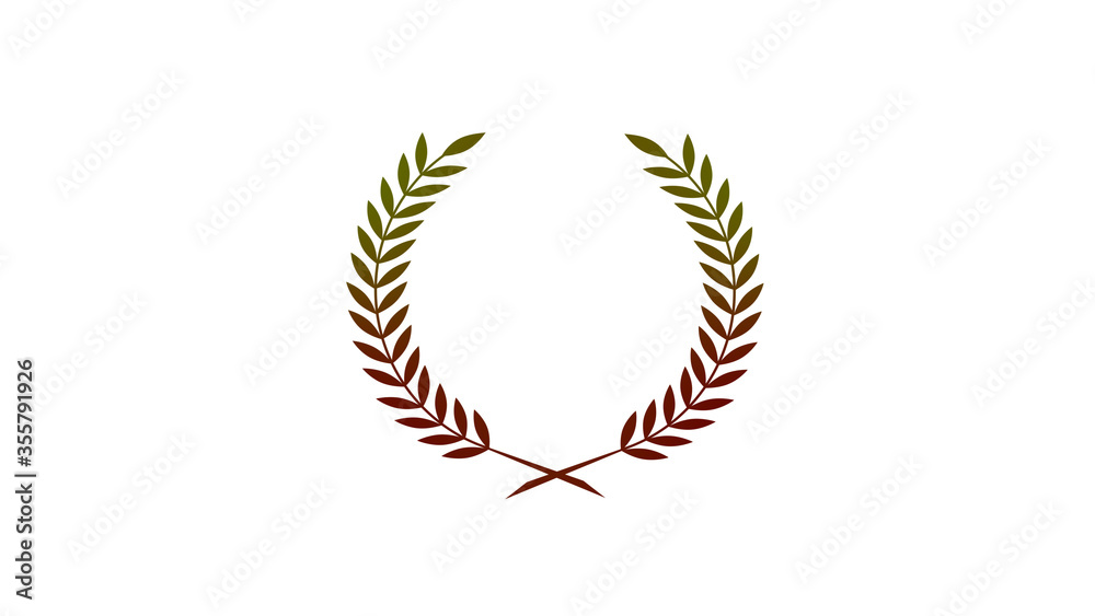 Amazing red and yellow dark wheat icon on white background Amazing red and yellow dark wheat icon on white background