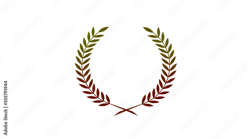 Amazing red and yellow dark wheat icon on white background Amazing red and yellow dark wheat icon on white background