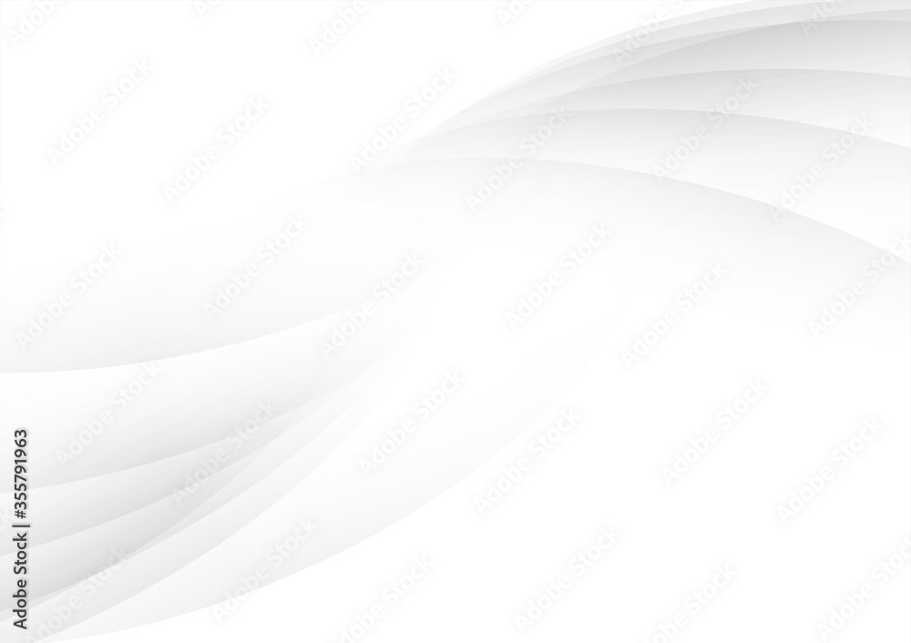 © Nack Thanakorn - Abstract background white and gray gradient color curve background. Vector Illustration.