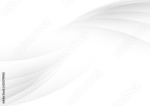 Abstract background white and gray gradient color curve background. Vector Illustration.