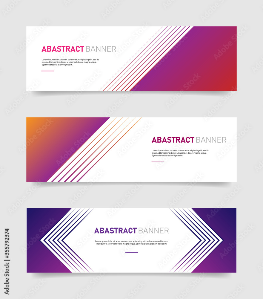 Abstract colorful banners template. Vector Eps10.