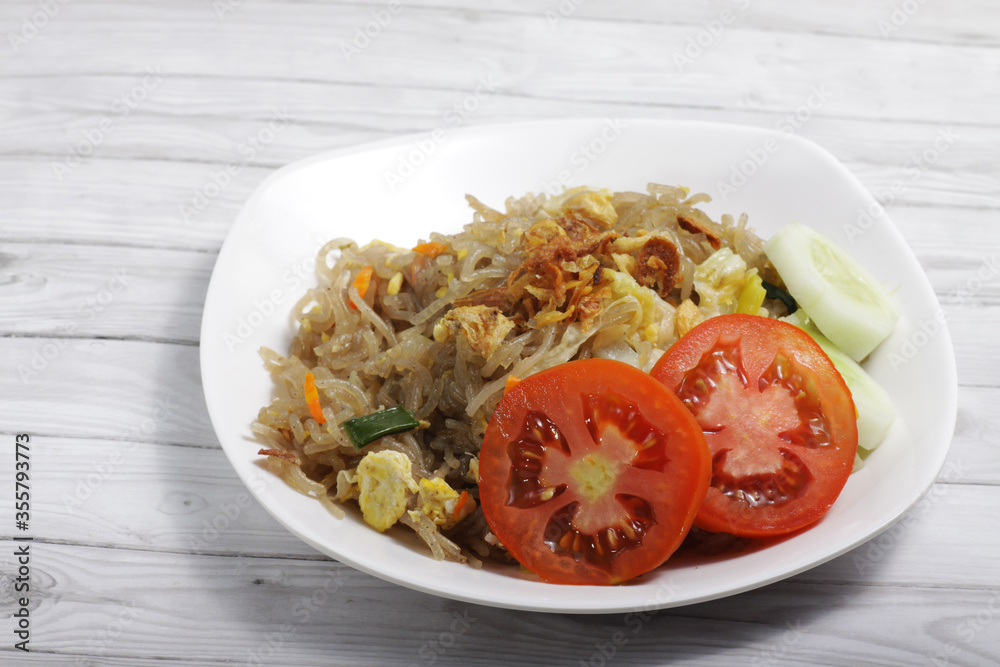 'Mie lethek' an traditional noodles from Indonesia that made from cassava flour