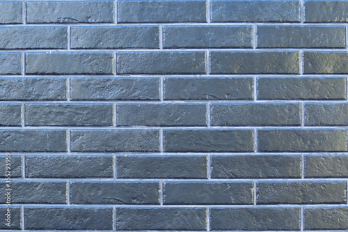 Masonry in black white. Brick wall. Background from kerpich.