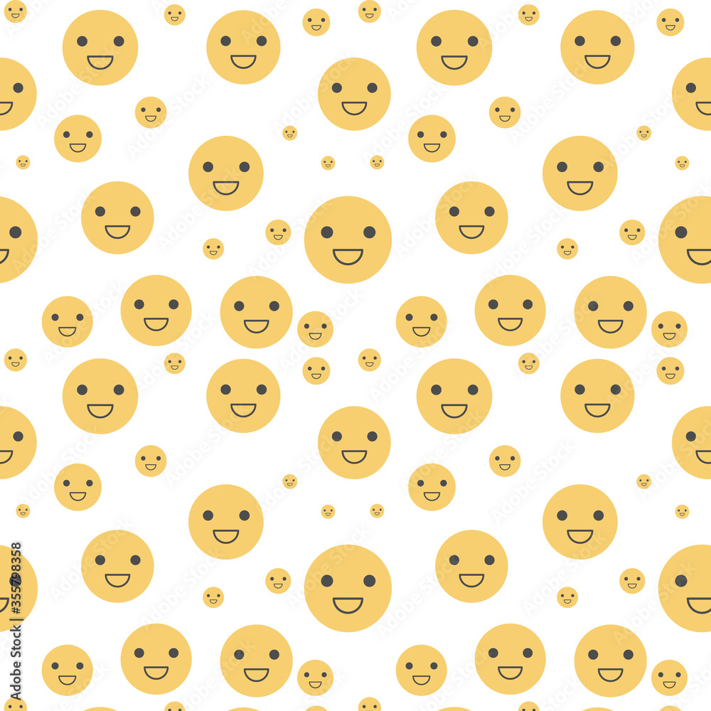 Seamless pattern with laughing emoticon Seamless pattern with laughing emoticon
