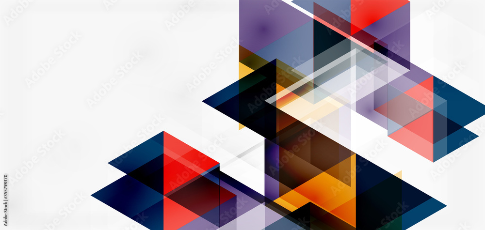 Geometric abstract background, mosaic triangle and hexagon shapes. Trendy abstract layout template for business or technology presentation, internet poster or web brochure cover, wallpaper Geometric abstract background, mosaic triangle and hexagon shapes. Trendy abstract layout template for business or technology presentation, internet poster or web brochure cover, wallpaper