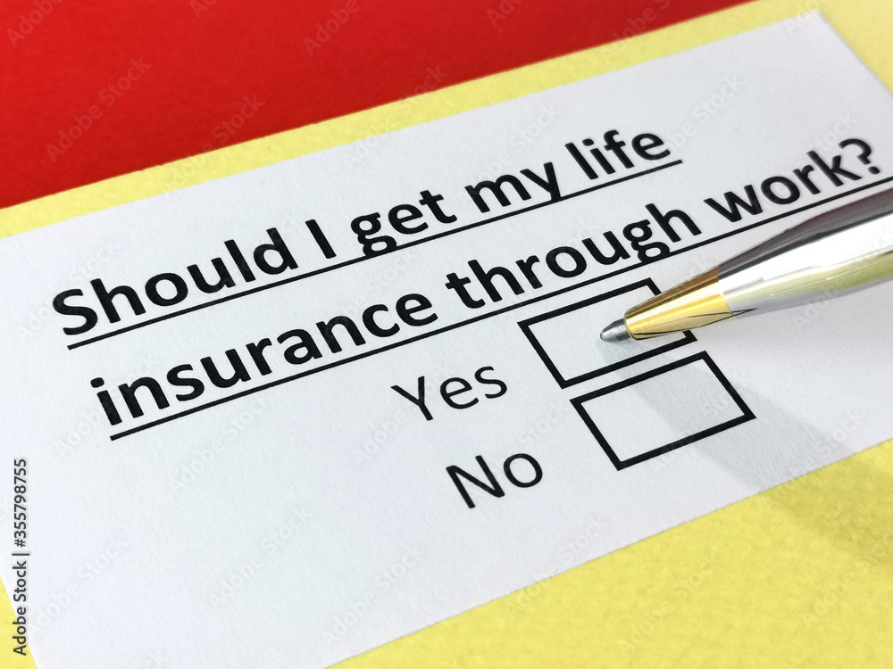 Obraz premium Questionnaire about insurance