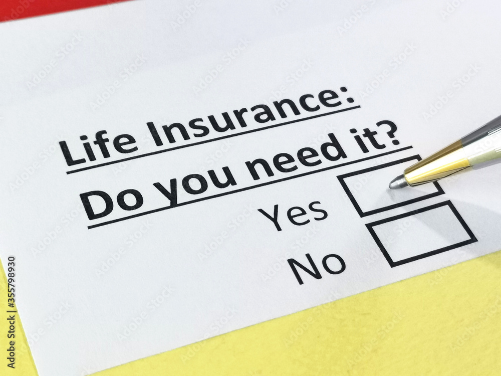 Obraz premium Questionnaire about insurance
