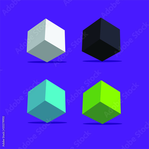 Free Download 3d cubes vector illustration - GFXLoad