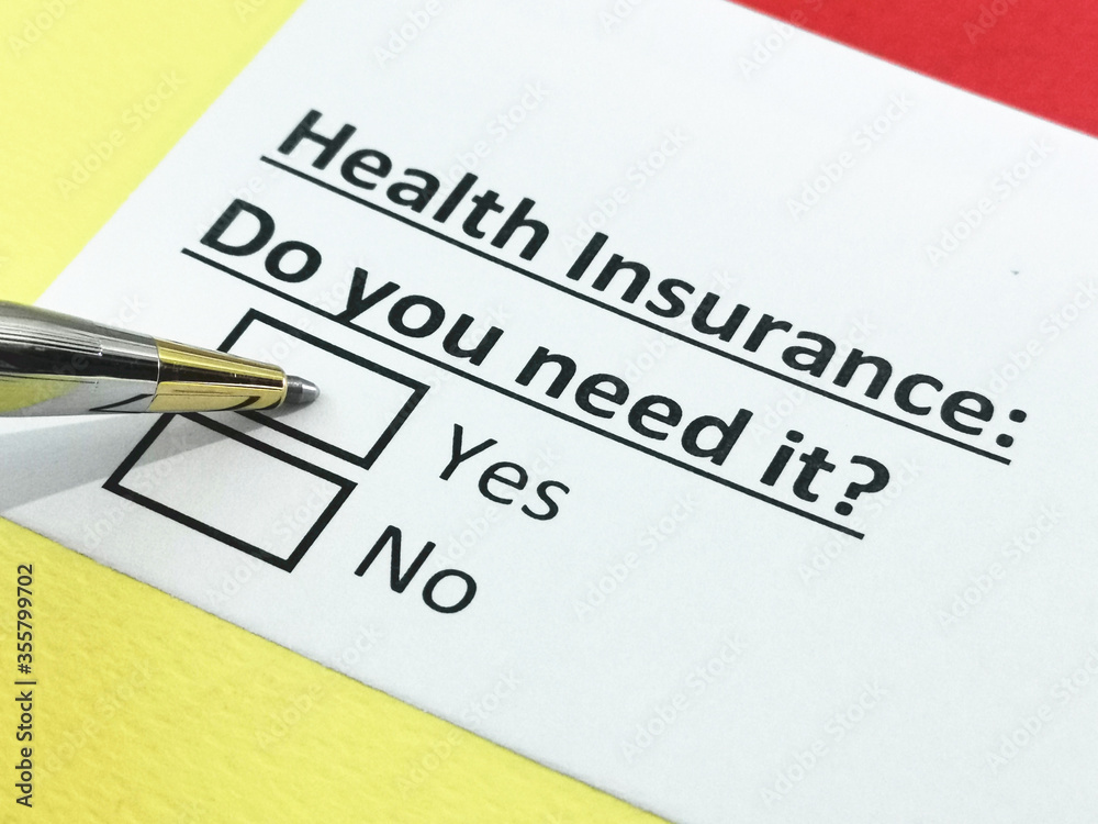 Obraz premium Questionnaire about insurance