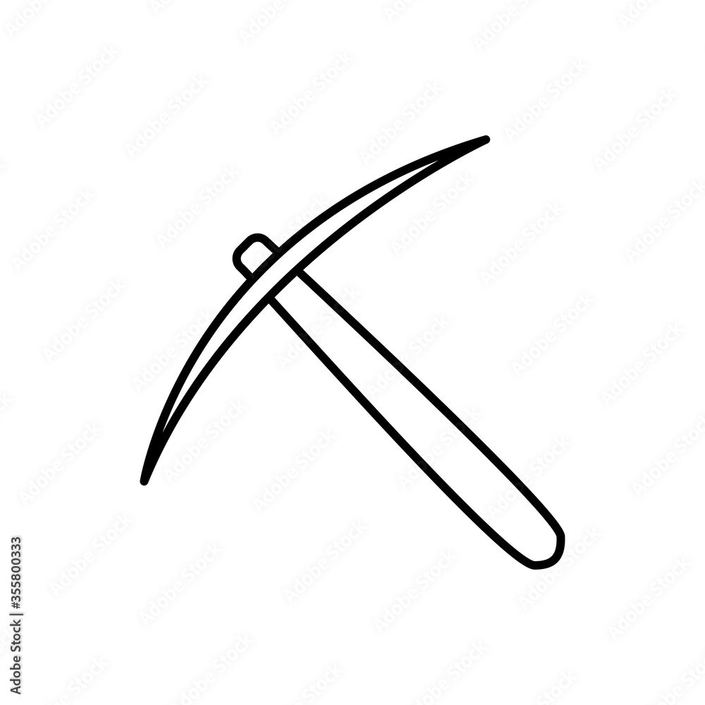 Pickaxe line icon