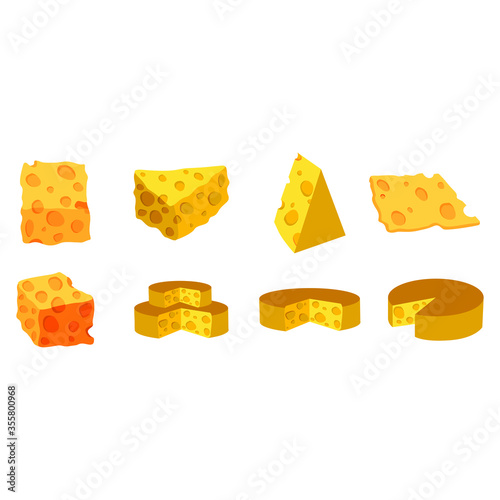 Simple Vector Design of a Cheese in Yellow