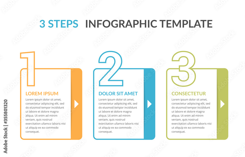 3 Steps - Infographic Template 3 Steps - Infographic Template