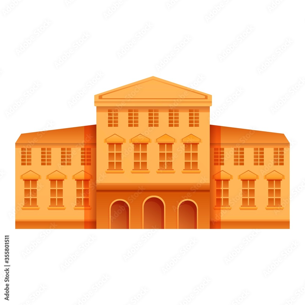 Theater museum icon. Cartoon of theater museum vector icon for web design isolated on white background