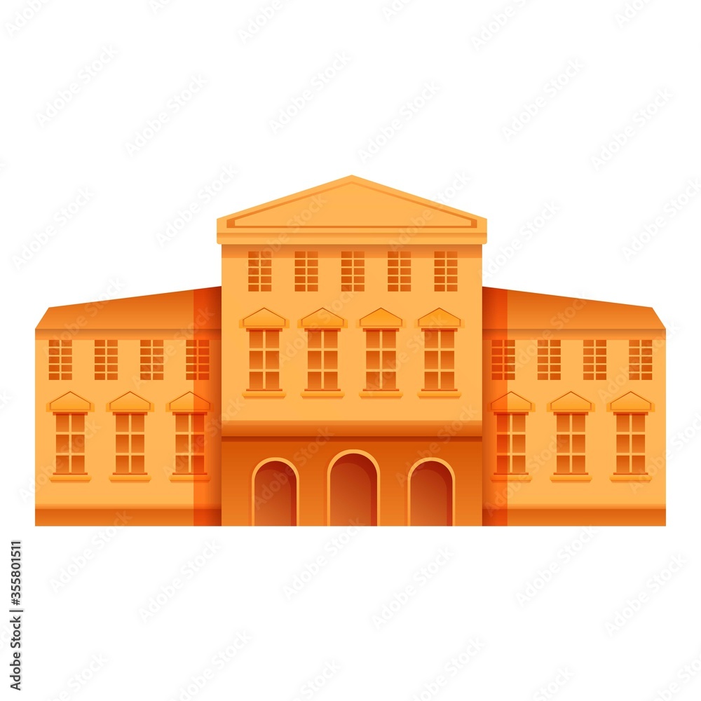 Theater museum icon. Cartoon of theater museum vector icon for web design isolated on white background Theater museum icon. Cartoon of theater museum vector icon for web design isolated on white background