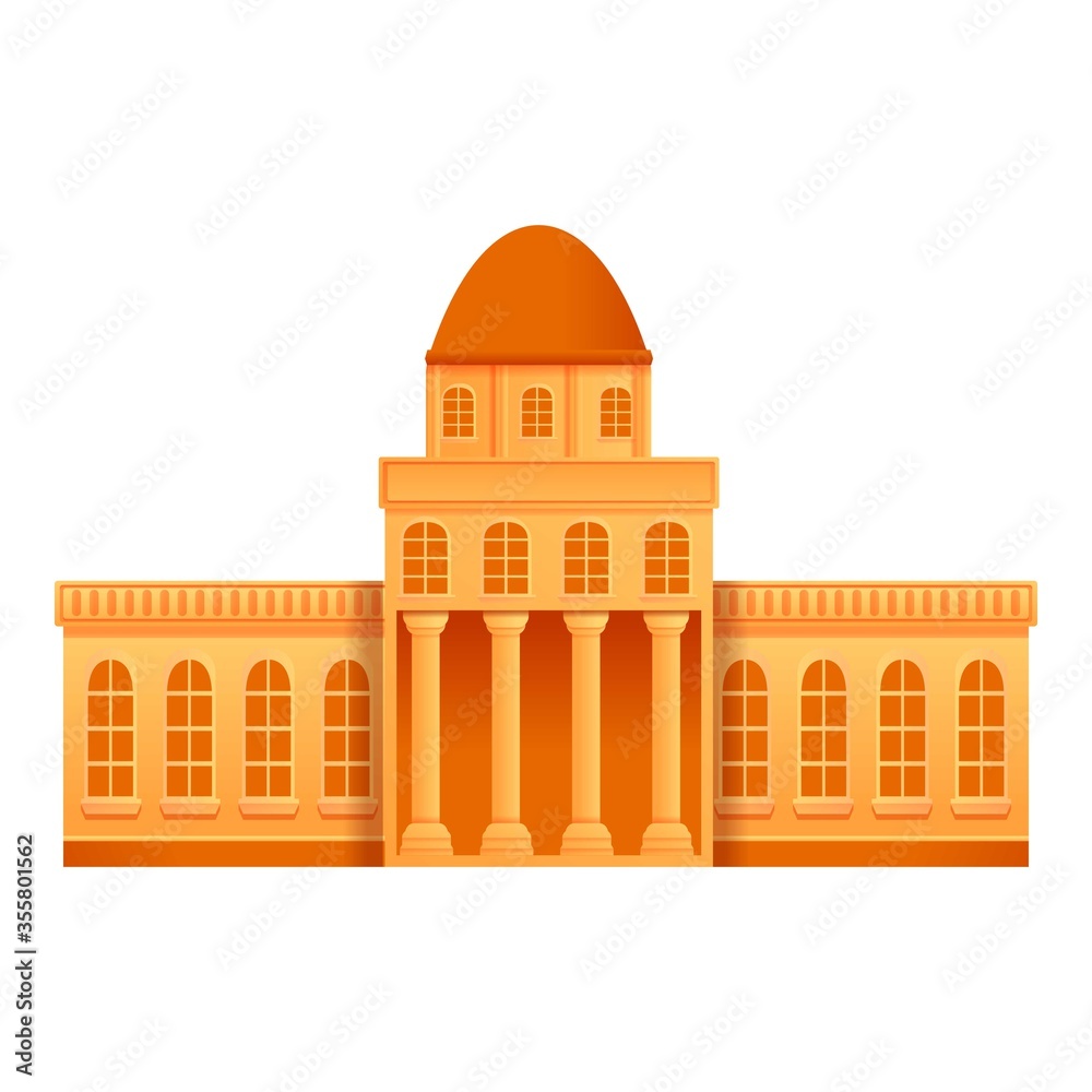 Public museum icon. Cartoon of public museum vector icon for web design isolated on white background