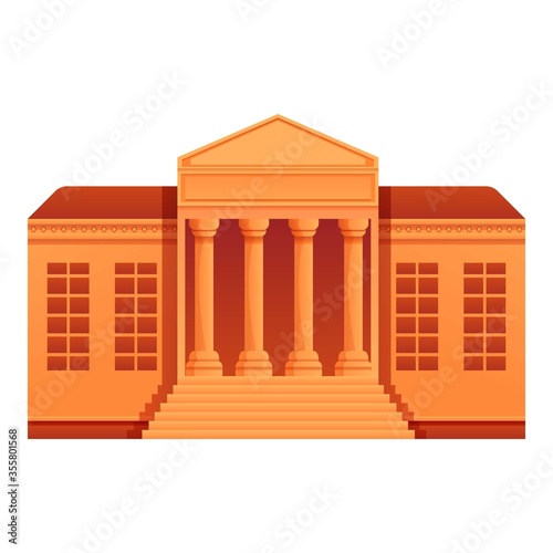 Public museum house icon. Cartoon of public museum house vector icon for web design isolated on white background