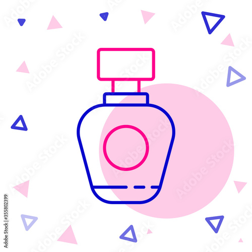 Line Perfume icon isolated on white background. Colorful outline concept. Vector Illustration