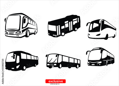 Flat design style vector illustration for graphic and web design.Bus icon.