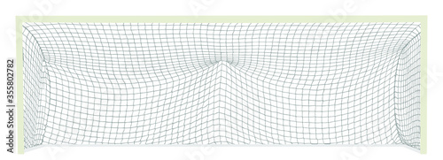 Soccer goal net construction vector silhouette illustration isolated on white background. Empty football goal.