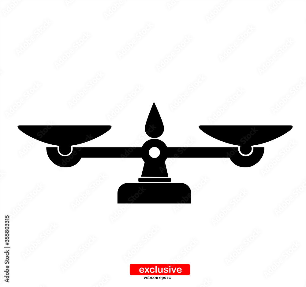 Scale icon.Flat design style vector illustration for graphic and web design. Scale icon.Flat design style vector illustration for graphic and web design.
