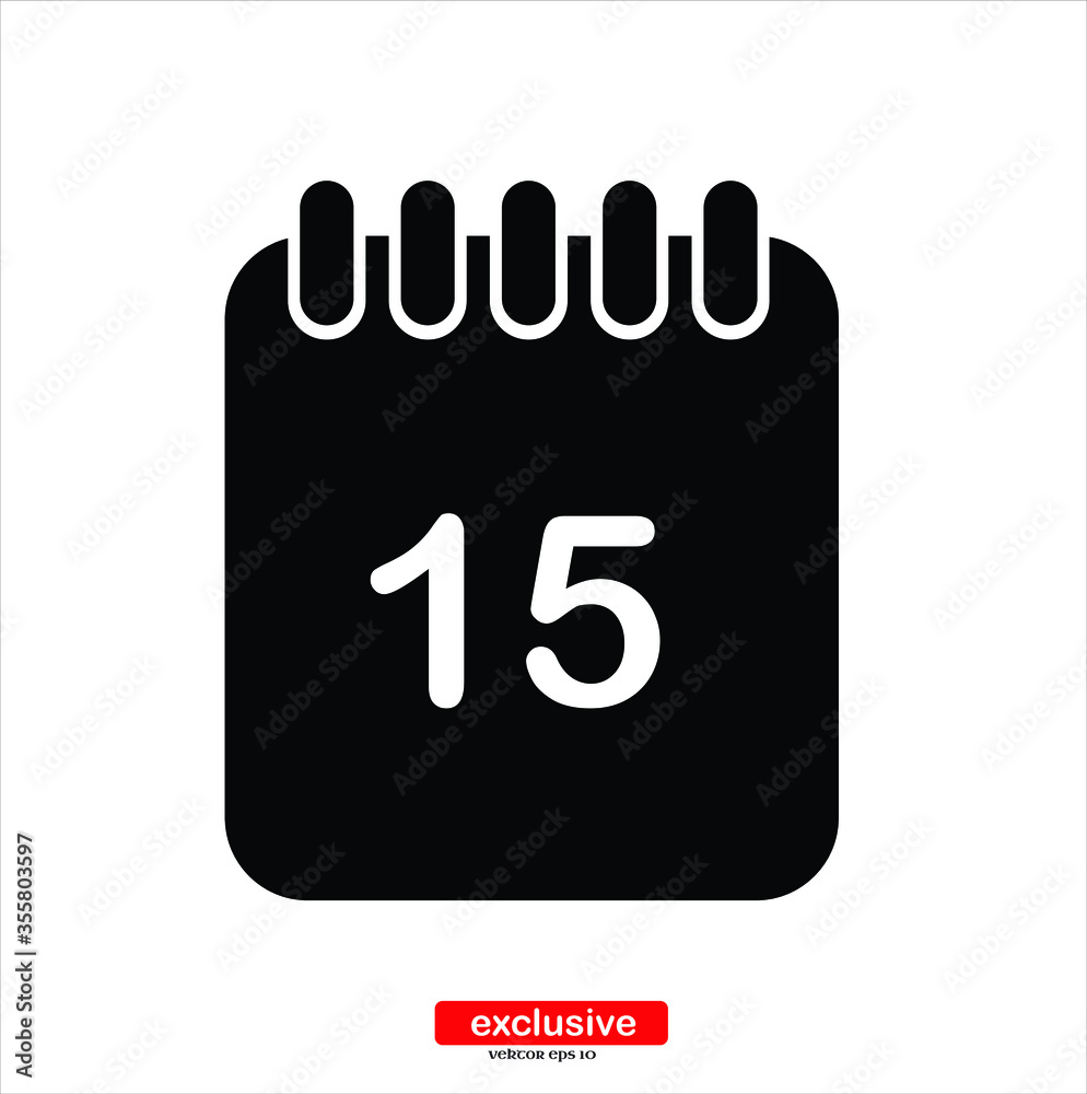 Calendar icon.Flat design style vector illustration for graphic and web design. Calendar icon.Flat design style vector illustration for graphic and web design.