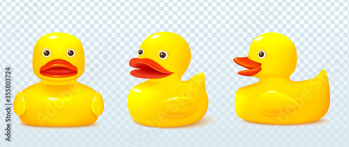 Rubber duck, vector illustration in realistic style