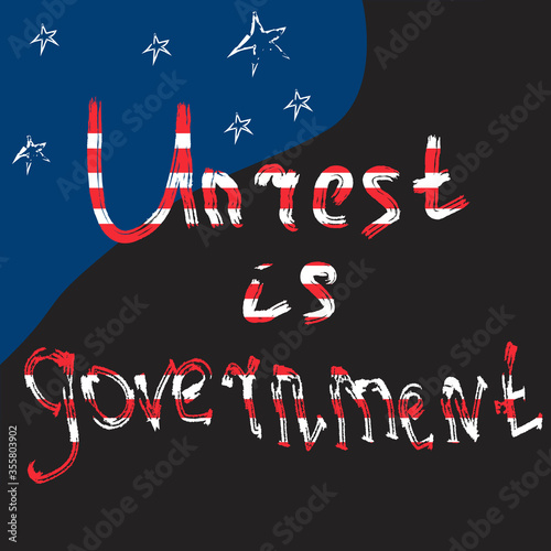 Anti government protest banner. Unrest reason concept. Vector illustration.