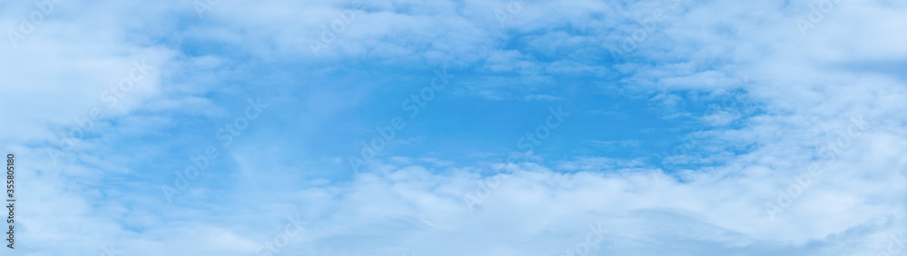 panoramic of blue sky and clouds
