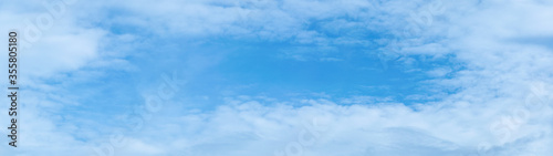 panoramic of blue sky and clouds