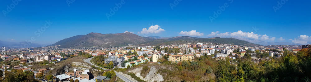 Panoramic View of the city of L'Aquila, Italy