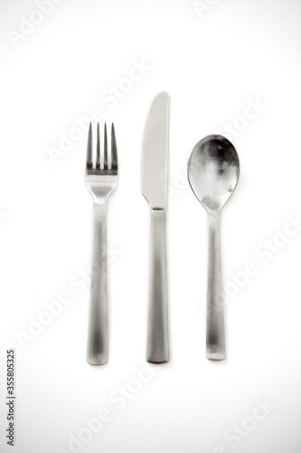 Cutlery on White Background