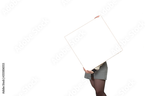 Studio portrait of a young woman on a white background isolated