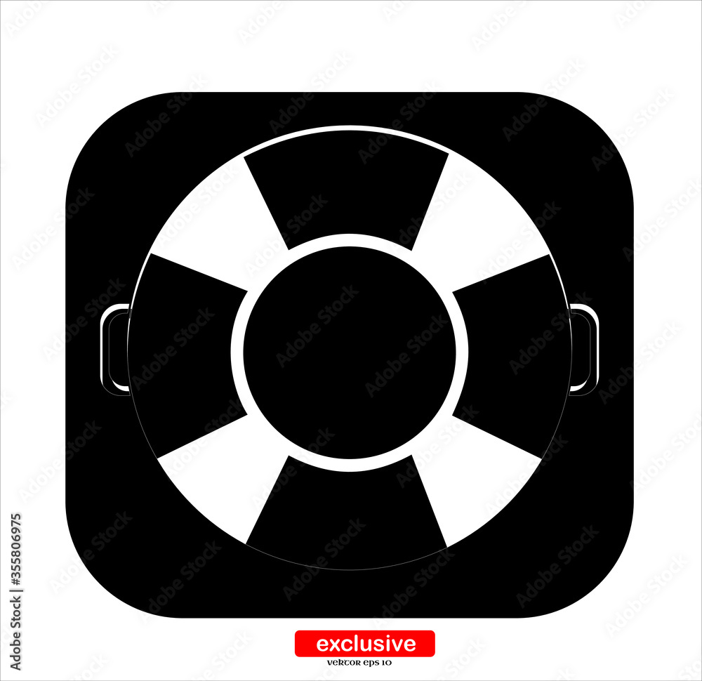 Life preserver icon.Flat design style vector illustration for graphic and web design. Life preserver icon.Flat design style vector illustration for graphic and web design.