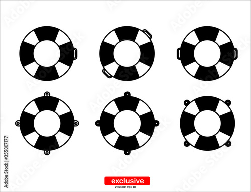 Life preserver icon.Flat design style vector illustration for graphic and web design.