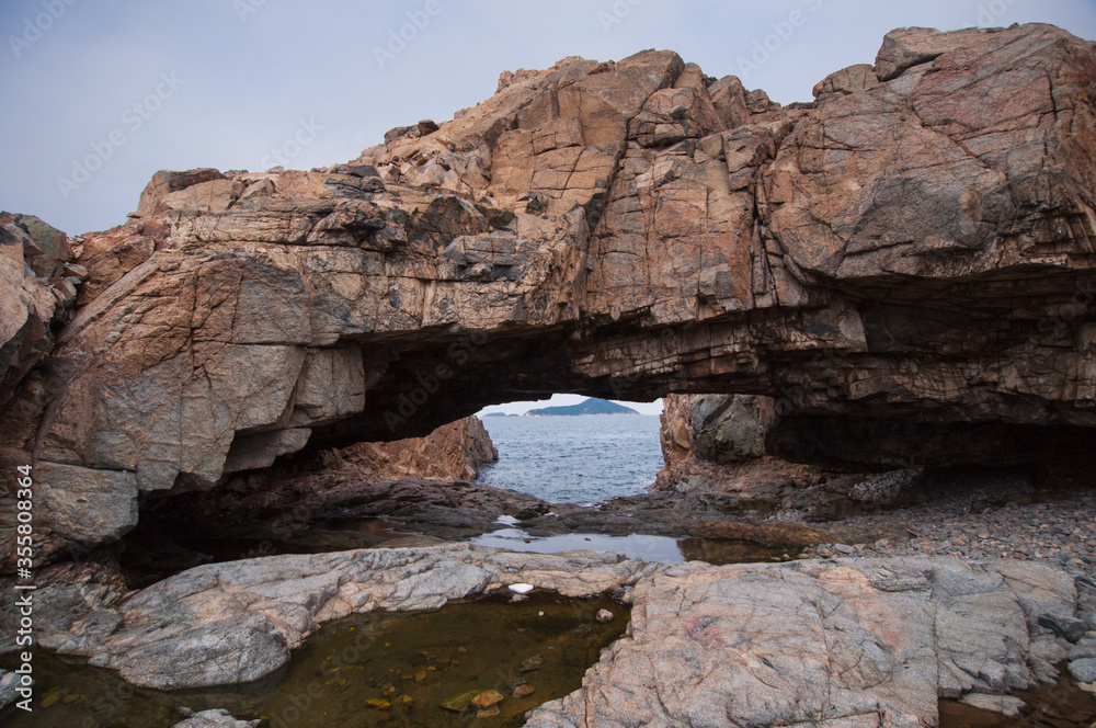 Hong Kong Cape D'Aguilar Arch stock photo