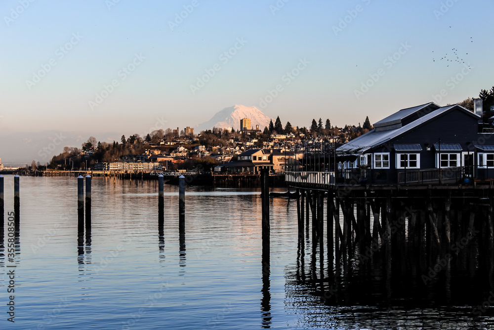 Fototapeta premium City Skyline from the Pier