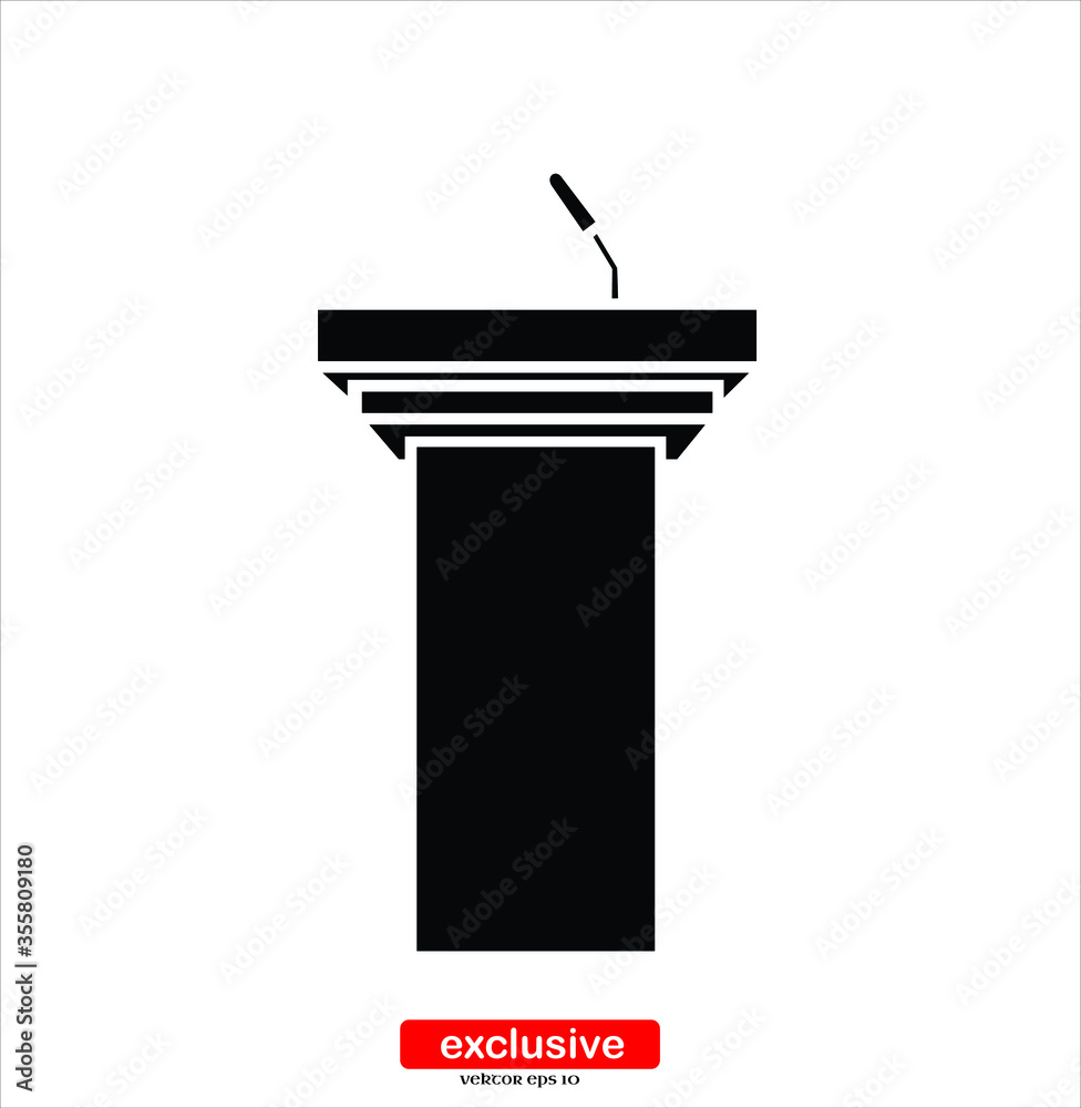 Podium Icon.Flat design style vector illustration for graphic and web design. Podium Icon.Flat design style vector illustration for graphic and web design.