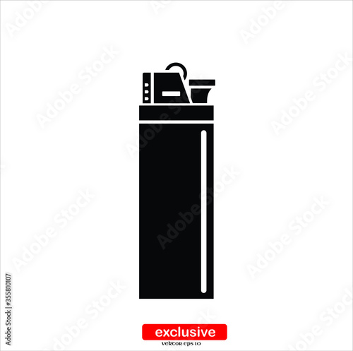 Lighter Icon.Flat design style vector illustration for graphic and web design.