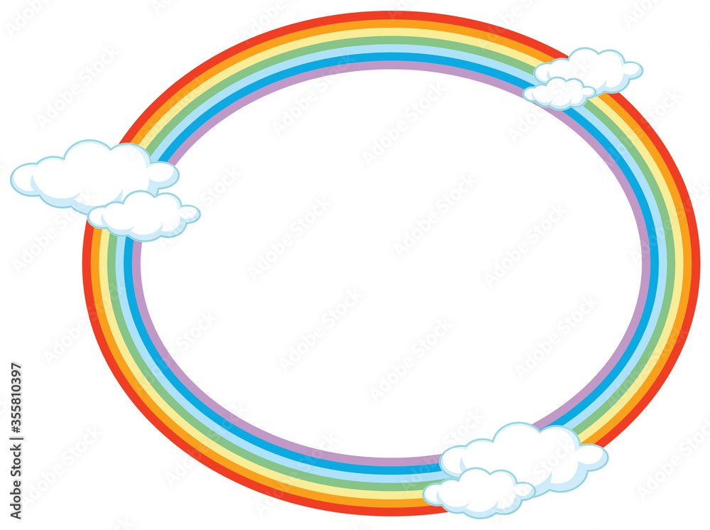 Obraz premium Circle of rainbow banner