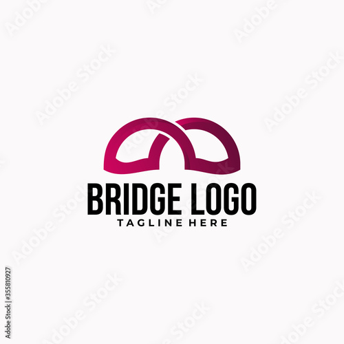 bridge logo icon vector isolated