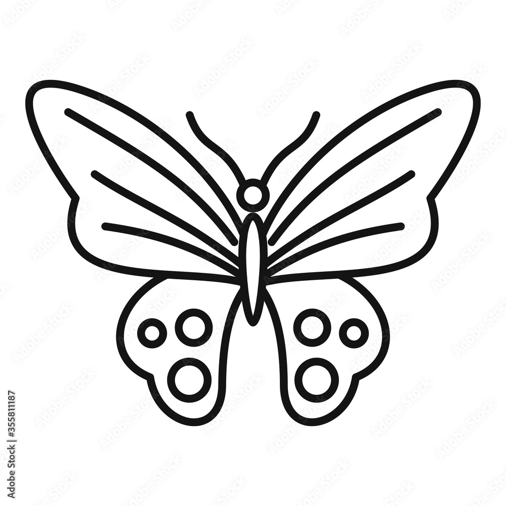 Classic butterfly icon. Outline classic butterfly vector icon for web design isolated on white background Classic butterfly icon. Outline classic butterfly vector icon for web design isolated on white background
