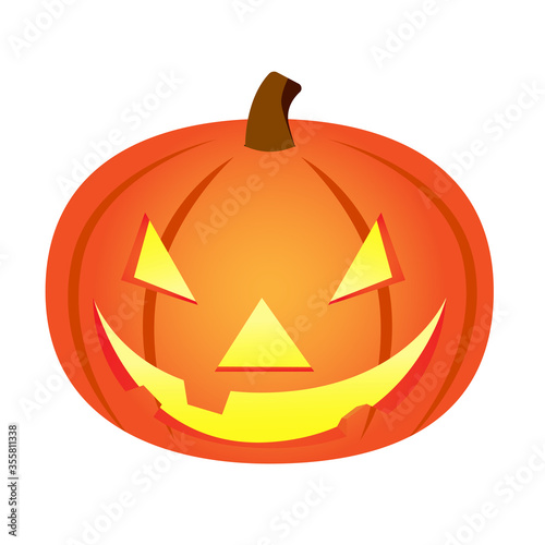 Jack o lantern illustration. halloween pumpkin. vector illustration